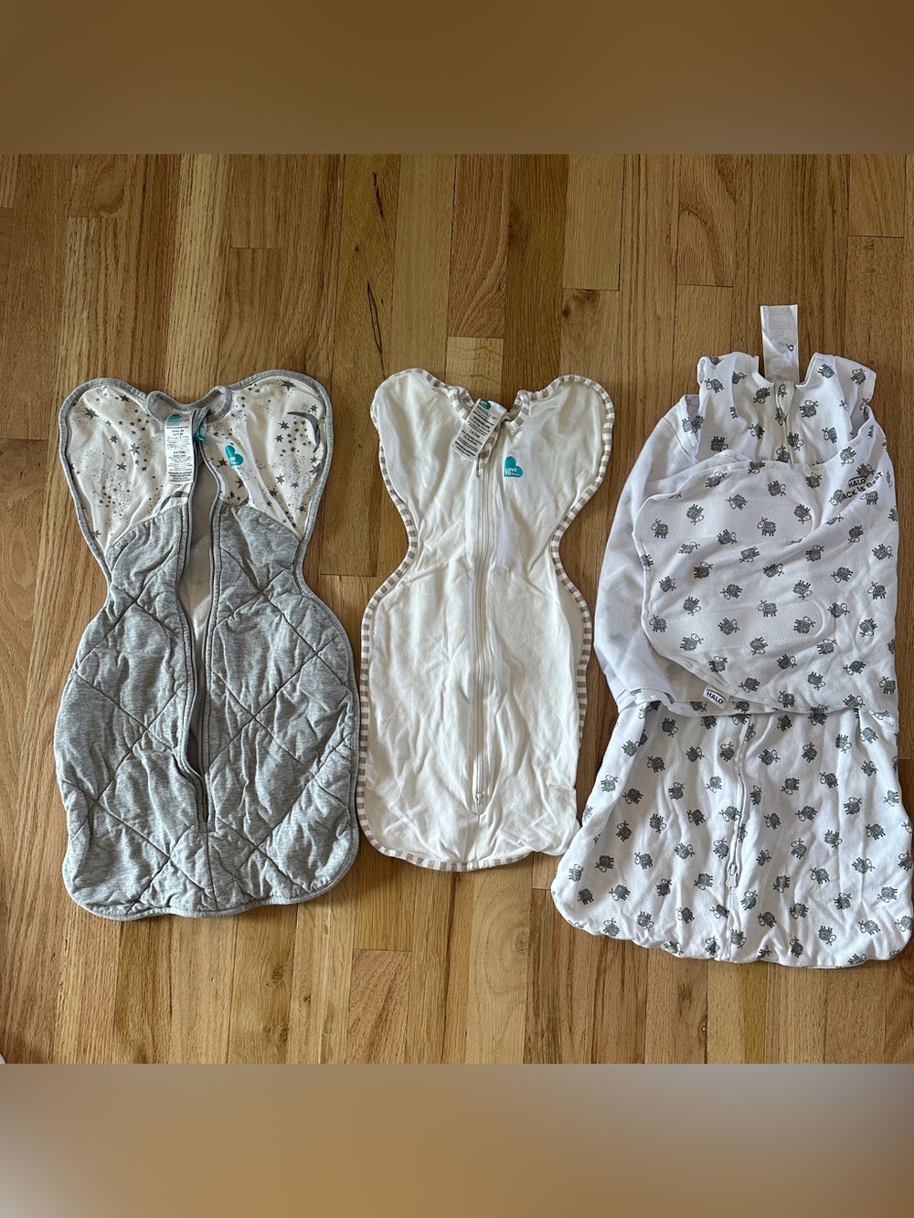 Love to Dream (2) and Halo Swaddle (1) - Baby Sleep Sacks